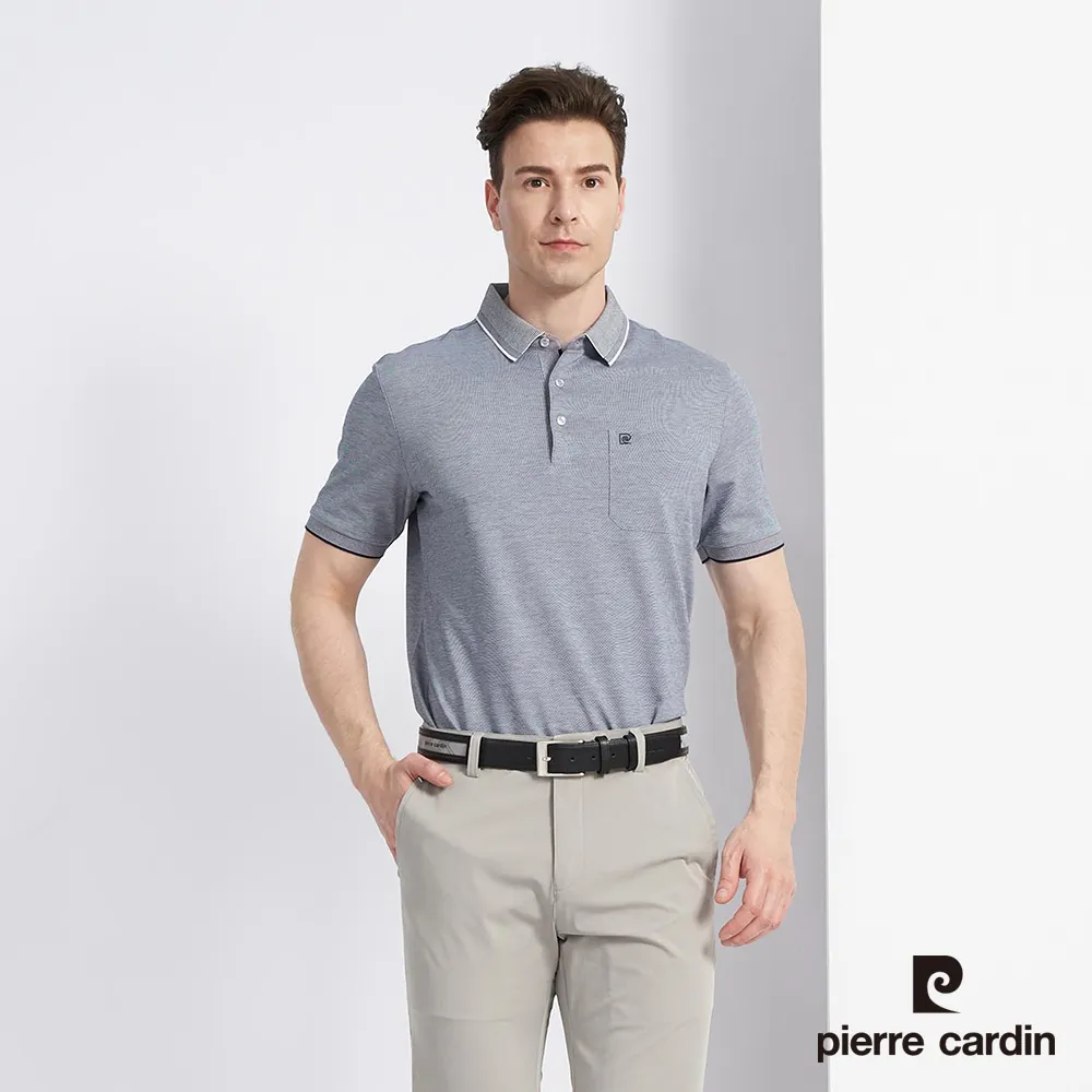 【pierre cardin 皮爾卡登】男款 棉質混紡菱格紋印花門襟拉鍊長袖POLO衫-丈青色 (5225296-39) 歷史價格詳細信息