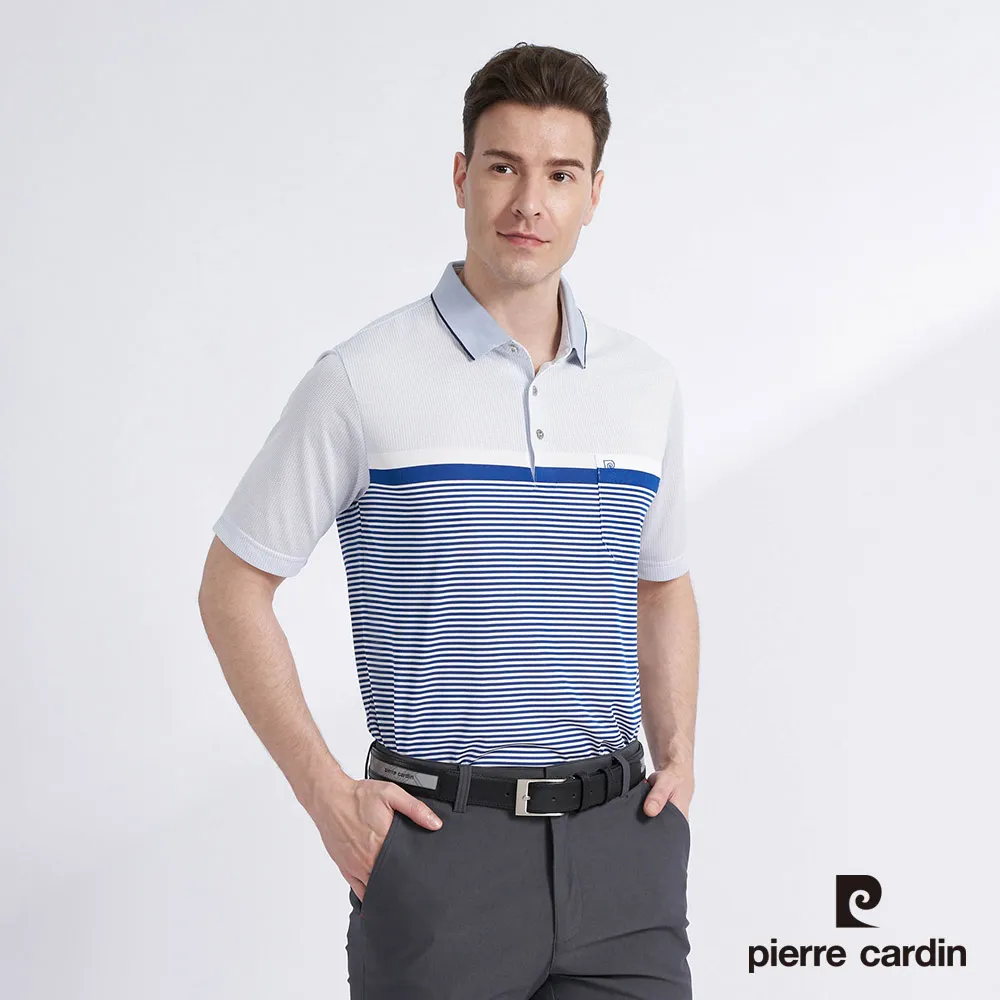 【pierre cardin 皮爾卡登】男款 定位橫條短袖POLO衫-白色 (5237264-90) 歷史價格詳細信息