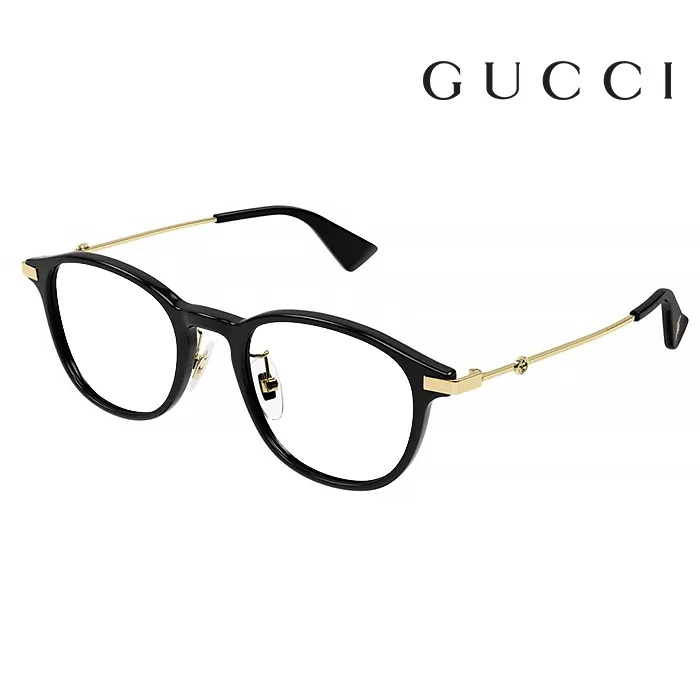 【Gucci】古馳 光學鏡框 GG1197OA 002 56mm 大鏡面 多邊形框眼鏡 LOGO鏡腳 奶茶色/金框 歷史價格詳細信息