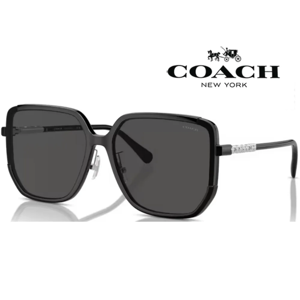 COACH 蔻馳 亞洲版 時尚太陽眼鏡 框面精緻水鑽設計 HC8413BD 50023C 黑框漸層灰鏡片 公司貨 歷史價格詳細信息