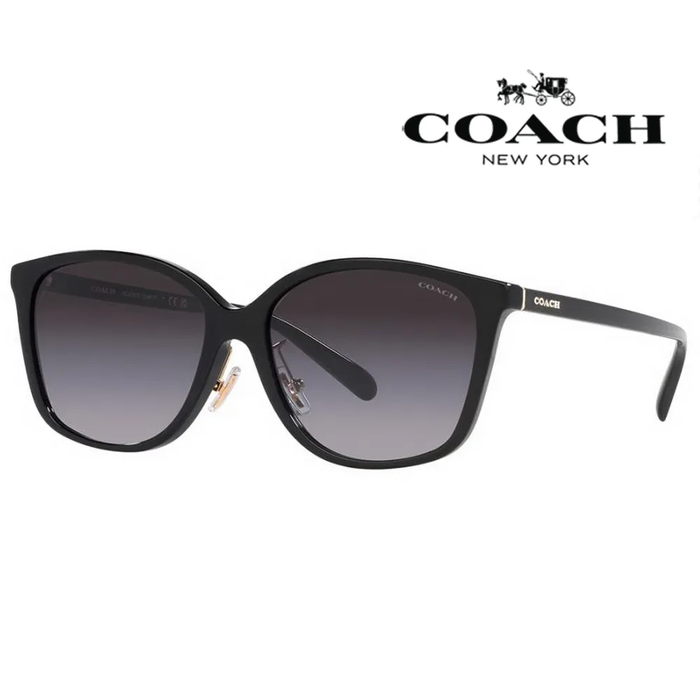 COACH 蔻馳 亞洲版 時尚太陽眼鏡 框面精緻水鑽設計 HC8413BD 50023C 黑框漸層灰鏡片 公司貨 歷史價格詳細信息