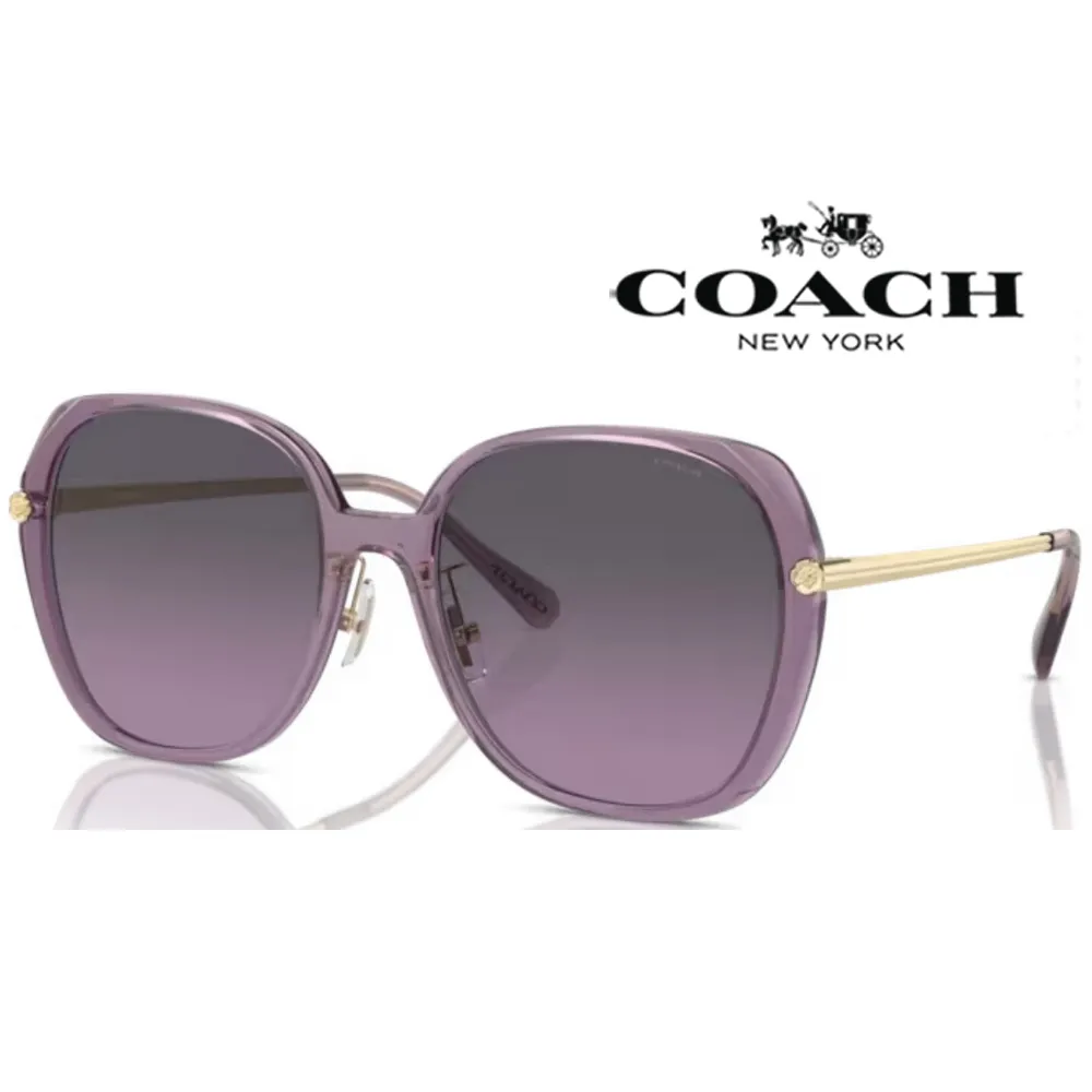 COACH 蔻馳 亞洲版 時尚太陽眼鏡 框面精緻水鑽設計 HC8413BD 50023C 黑框漸層灰鏡片 公司貨 歷史價格詳細信息