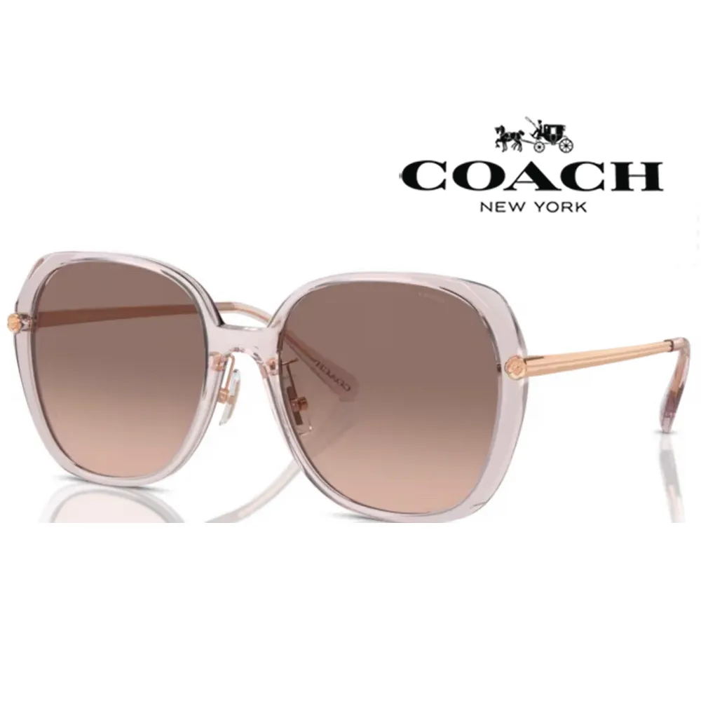 COACH 蔻馳 亞洲版 時尚太陽眼鏡 框面精緻水鑽設計 HC8413BD 50023C 黑框漸層灰鏡片 公司貨 歷史價格詳細信息