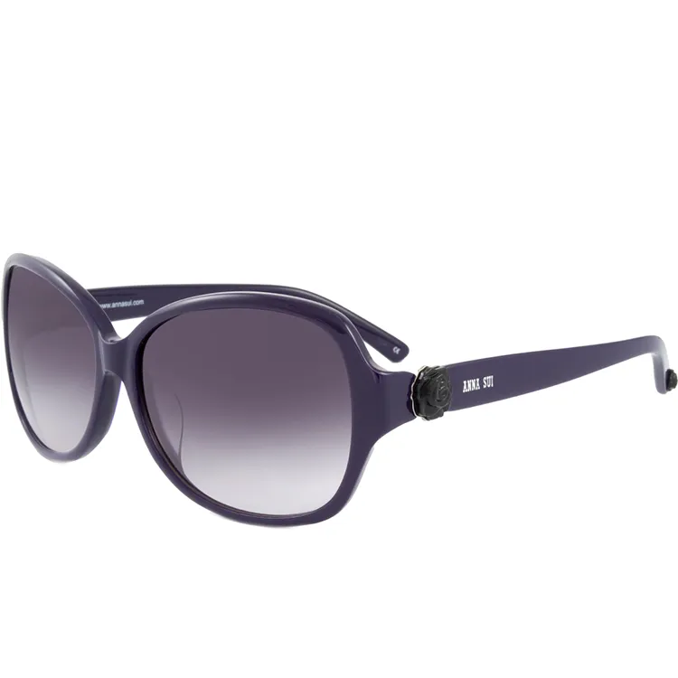 ANNA SUI 安娜蘇優雅淑女雙扣圈環設計太陽眼鏡(紫)AS800C765 歷史價格詳細信息