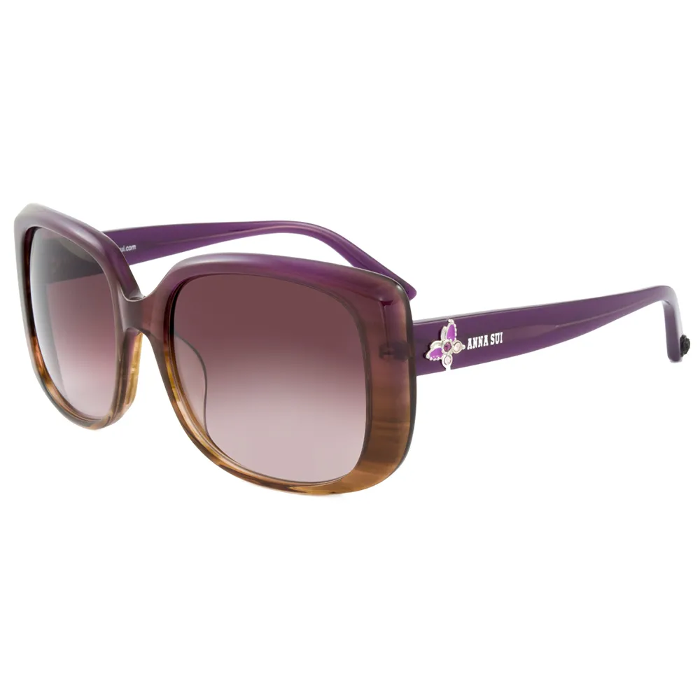 ANNA SUI 安娜蘇 蝴蝶飛舞綴飾造型太陽眼鏡(紫紅) AS820C248 歷史價格詳細信息