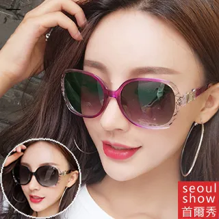 seoul show首爾秀 金屬皮帶扣漸層透花太陽眼鏡UV400墨鏡 8801 歷史價格詳細信息