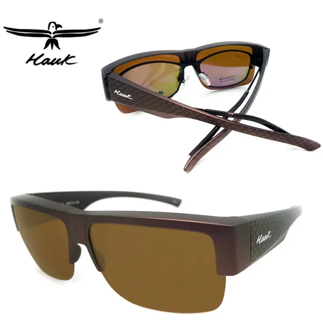 Hawk 台灣精品 專業偏光套鏡 偏光太陽眼鏡 護眼防曬 HK1002-43 紅棕框面深灰偏光鏡片 公司貨 歷史價格詳細信息