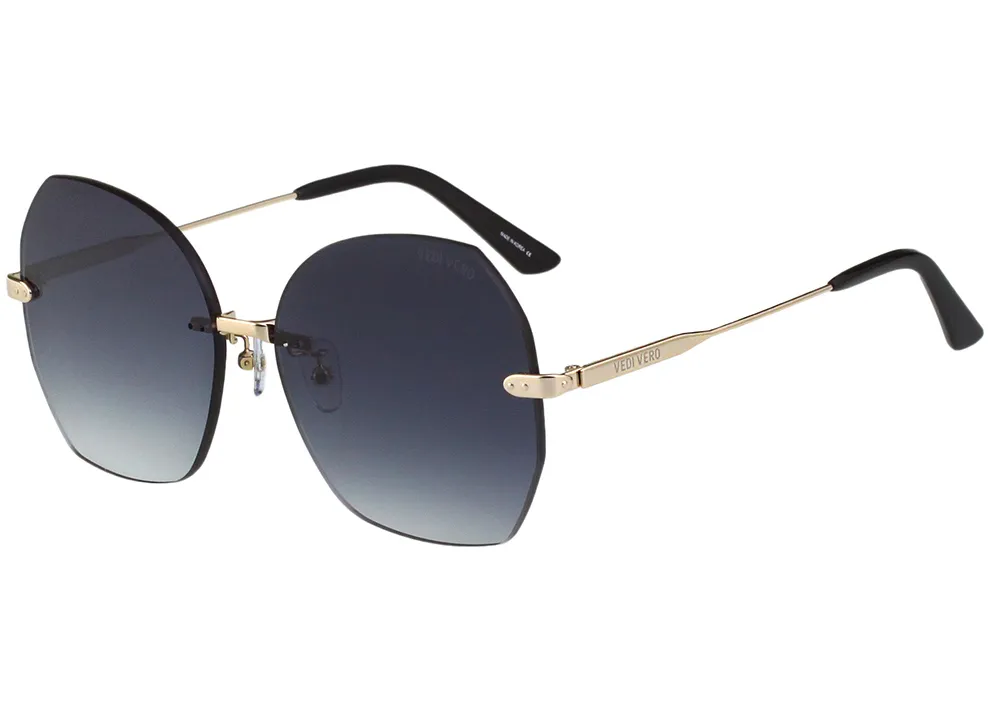 【VEDI VERO】VVA91 BRG 造型款 多邊形太陽眼鏡 無邊墨鏡 金框/茶色鏡片 62mm 歷史價格詳細信息