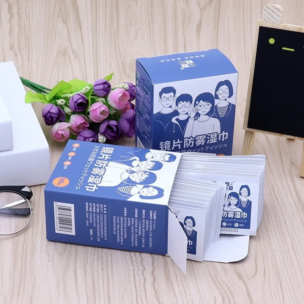 眼鏡防霧清潔片【1盒100片裝】安全帽防霧濕巾 歷史價格詳細信息
