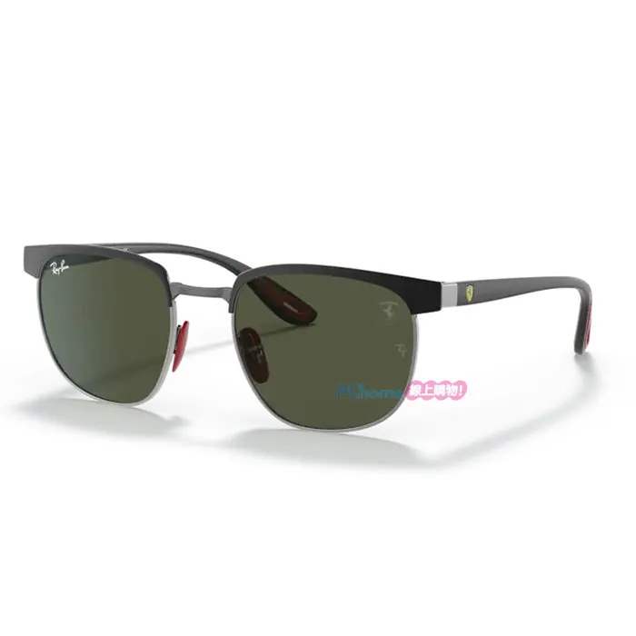 【RayBan】雷朋 法拉利聯名款 太陽眼鏡 RB3698M F07331 53mm 眉框 橢圓框墨鏡 黑框/綠色鏡片 歷史價格詳細信息