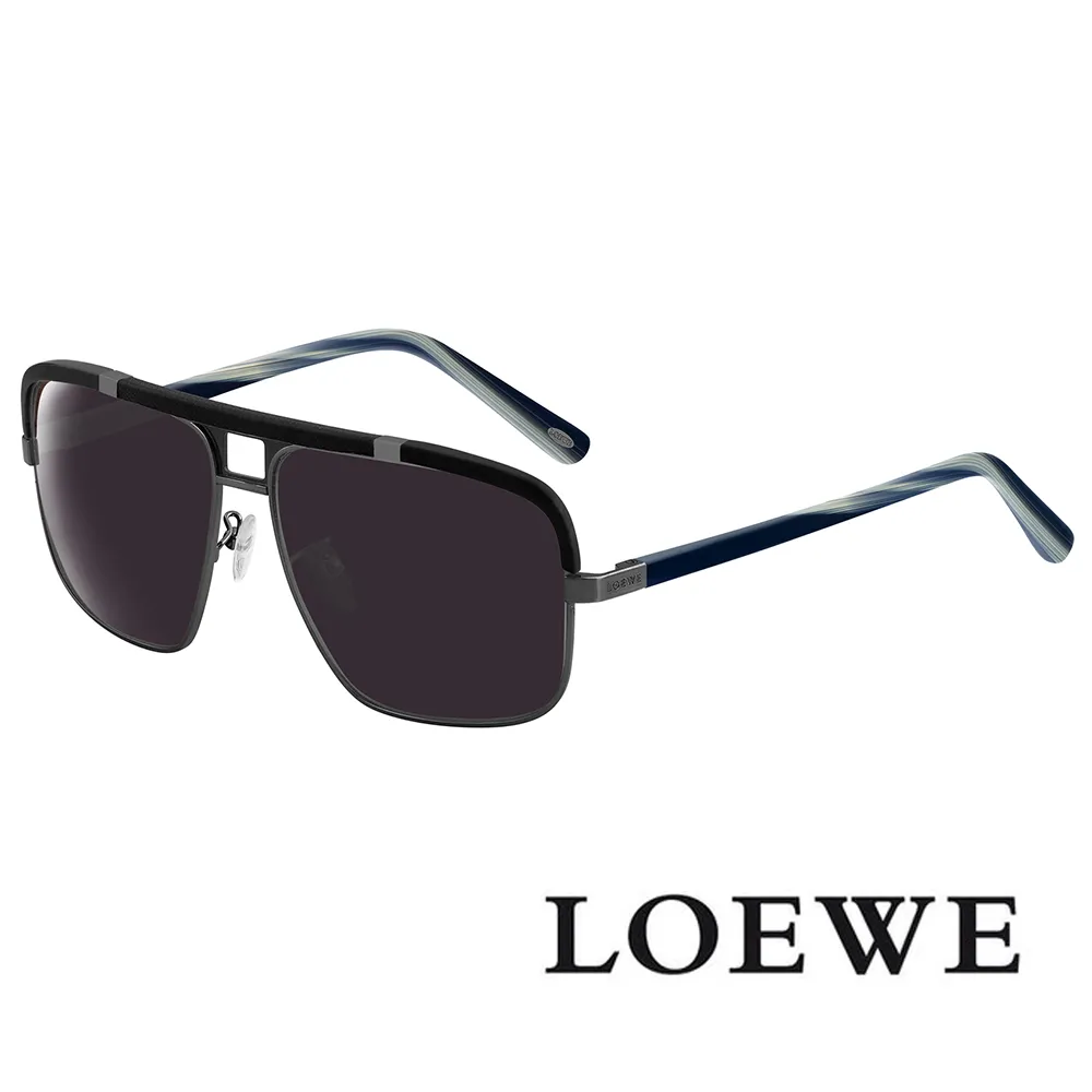 LOEWE 羅威西班牙皇室名媛氣質方框太陽眼鏡(黑/金 SLW405-08FE) 歷史價格詳細信息