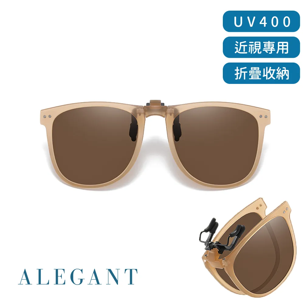 【ALEGANT】奶霧杏花棕時尚大框可掀折疊夾式寶麗來偏光太陽眼鏡/UV400墨鏡/上掀夾片/外掛鏡片/前掛眼鏡 歷史價格詳細信息