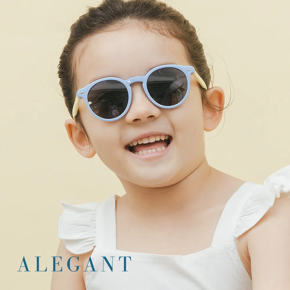 【ALEGANT】探索霧感板黑兒童專用輕量矽膠彈性太陽眼鏡/UV400方框偏光墨鏡 歷史價格詳細信息