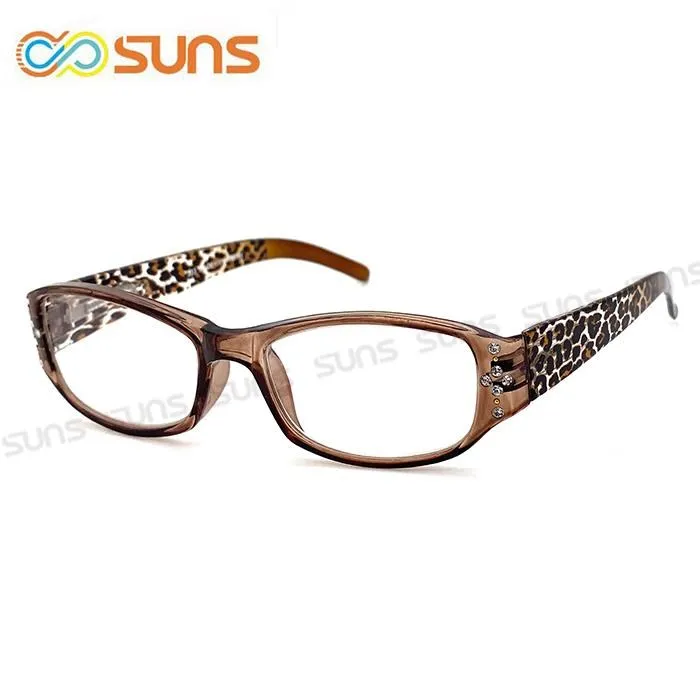 【SUNS】台灣製 濾藍光老花眼鏡 豹紋鑲鑽膠框 高硬度耐磨鏡片 配戴不暈眩 歷史價格詳細信息