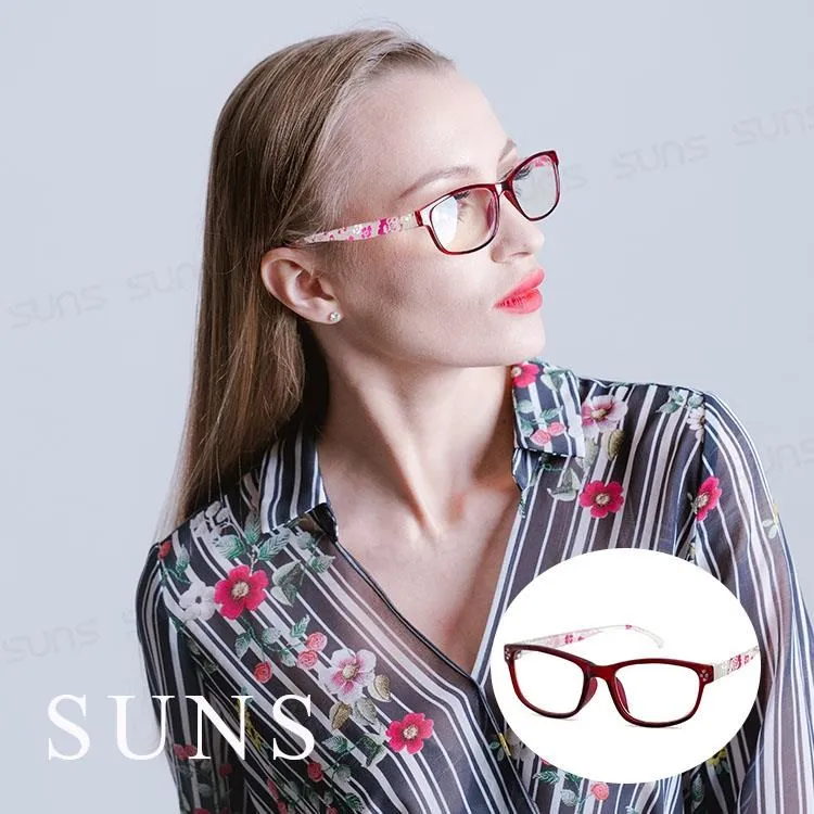 【SUNS】台灣製精品老花眼鏡 鑲鑽渲染紋 時尚新潮流老花眼鏡 高硬度耐磨鏡片 歷史價格詳細信息