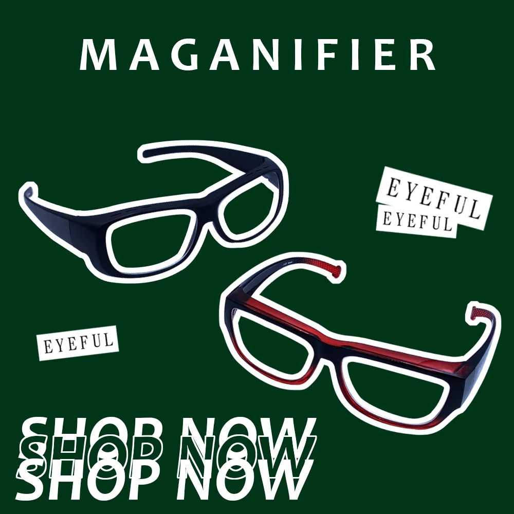 EYEFUL 免手持式放大鏡非老花眼鏡 大鏡框 看物體有放大效果 歷史價格詳細信息