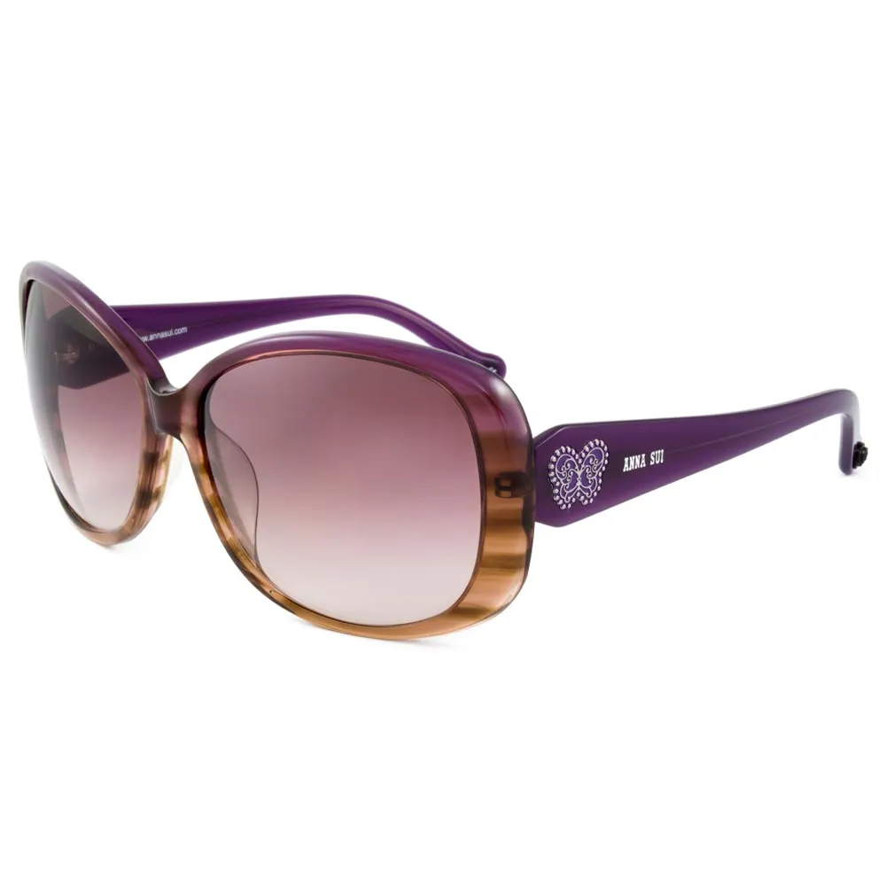 ANNA SUI 安娜蘇 蝴蝶飛舞綴飾造型太陽眼鏡(紫紅) AS820C248 歷史價格詳細信息