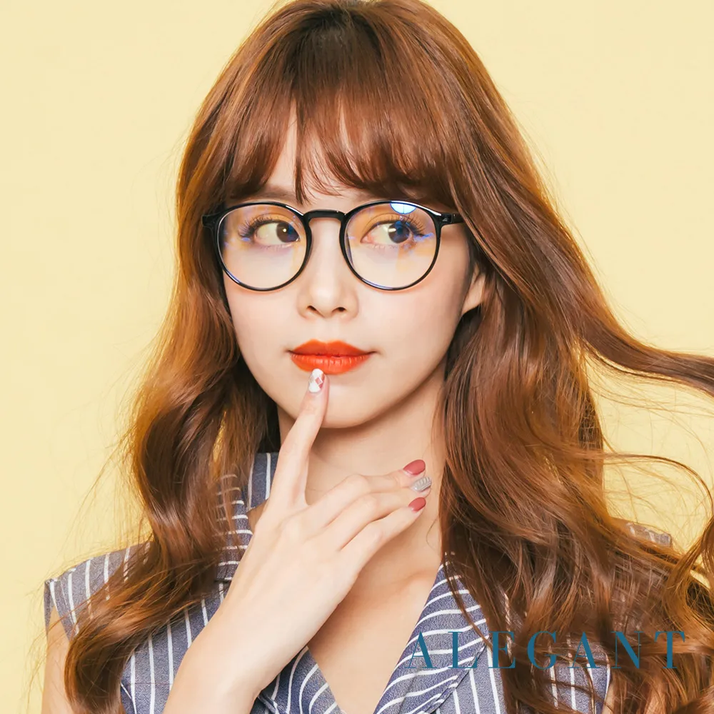 【ALEGANT】日式親子系列學院黑兒童TR90輕量圓框造型UV400濾藍光眼鏡 歷史價格詳細信息