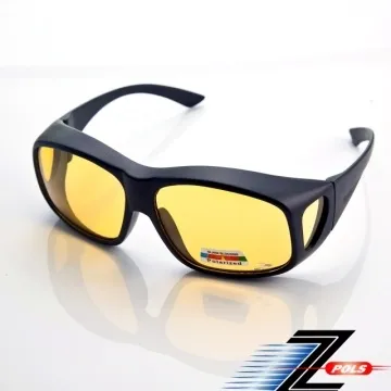 【Z-POLS】加大夜用寬版款 採用頂級一體成型Polarized寶麗來黃偏光包覆型太陽眼鏡(TR90科技材質套鏡) 歷史價格詳細信息