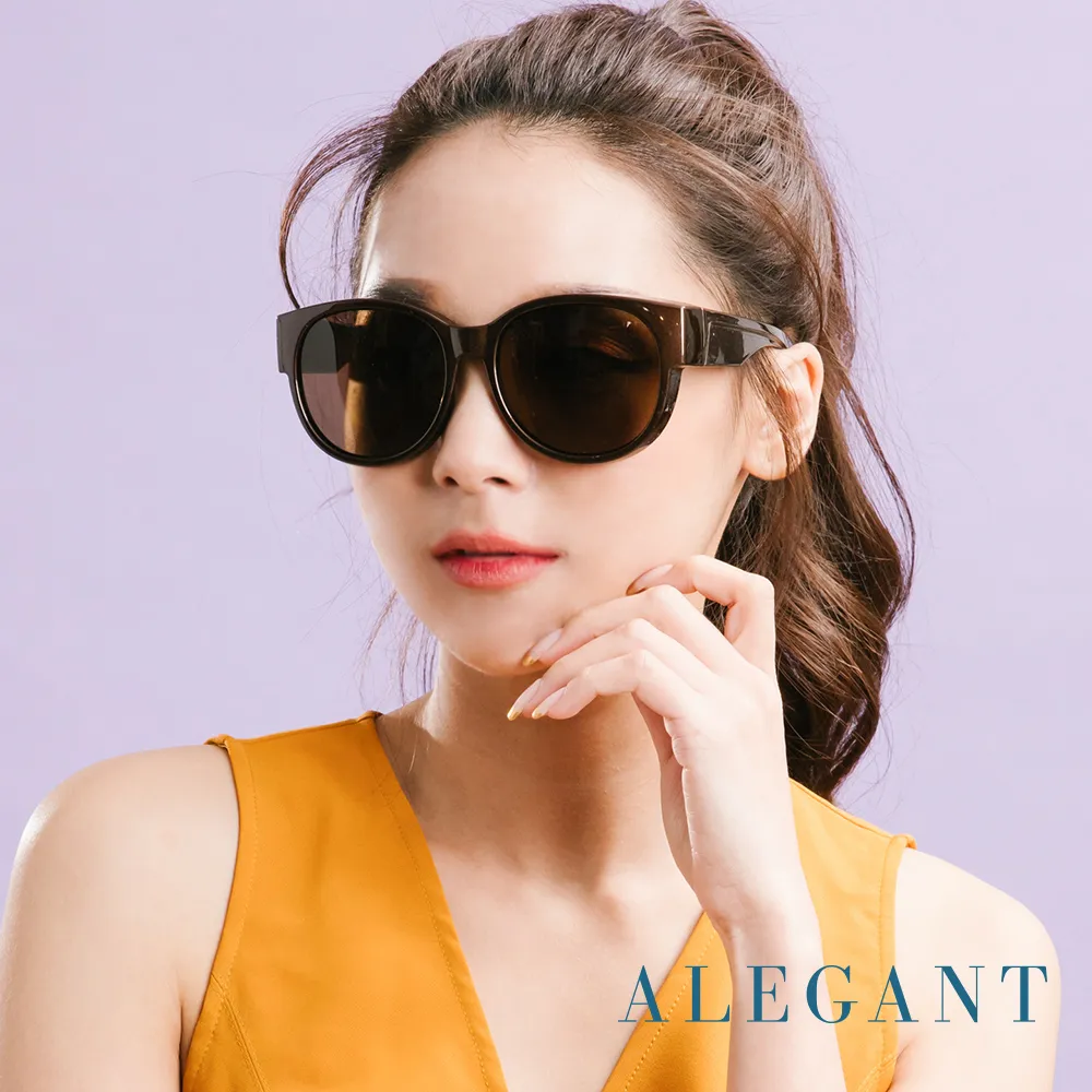 【ALEGANT】時尚暖栗棕圓框全罩式寶麗來偏光墨鏡/外掛式UV400太陽眼鏡/包覆套鏡 歷史價格詳細信息
