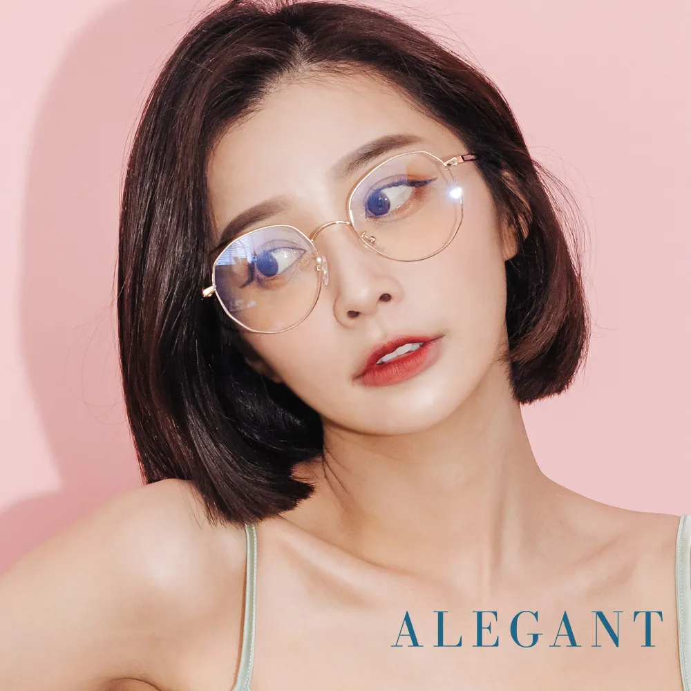 【ALEGANT】金露的伏夏窗花(日系古著簡約琉璃金細方框UV400濾藍光眼鏡) 歷史價格詳細信息