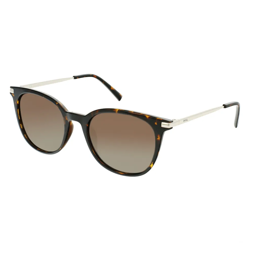 【INVU】瑞士簡約弧型飛行員偏光太陽眼鏡(金)Z1902B-亞洲限定款 歷史價格詳細信息