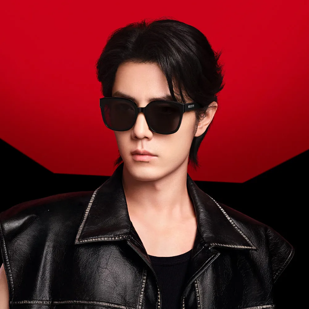 MOLSION陌森 偏光太陽眼鏡 肖戰代言 時尚復古方框 變色鏡片(黑-灰偏光鏡片)#MS3019 C10 歷史價格詳細信息