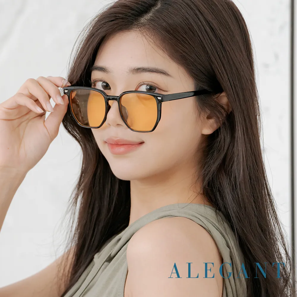 【ALEGANT】古橙棕韓系時尚幾何貓眼方框墨鏡/UV400太陽眼鏡 歷史價格詳細信息