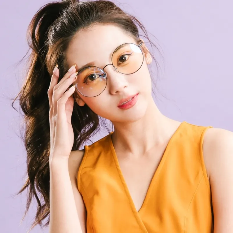 【ALEGANT】韓系質感黑細圓框顯小臉UV400濾藍光眼鏡 歷史價格詳細信息