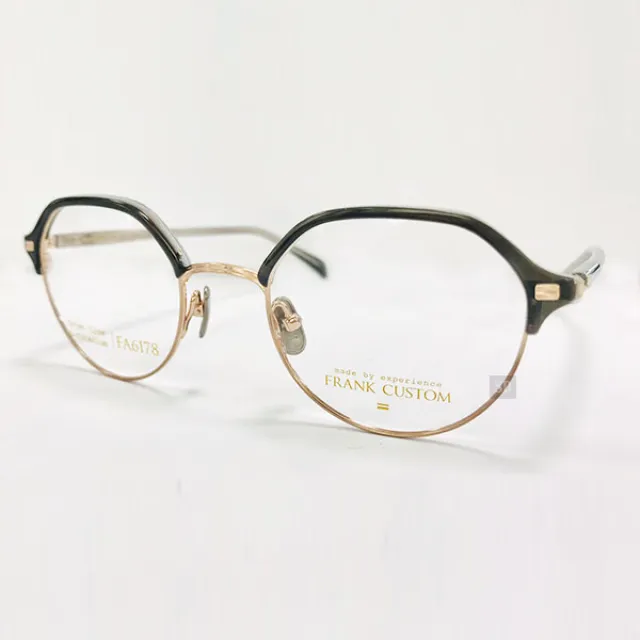 【Frank Custom】鈦金屬 光學眼鏡鏡框 FA6176 C2 果凍膠框 眉框 圓框眼鏡 透明杏色 50mm 歷史價格詳細信息