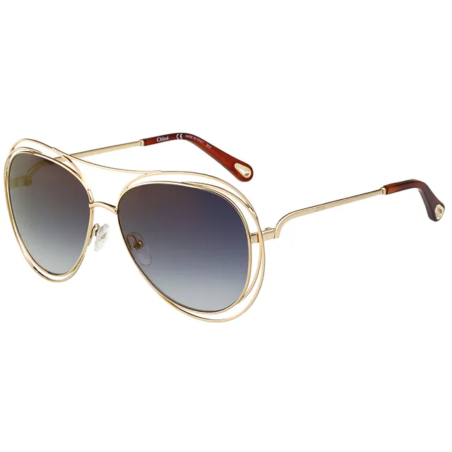 CHLOE金屬大框 太陽眼鏡(金配灰)CE120SD 歷史價格詳細信息