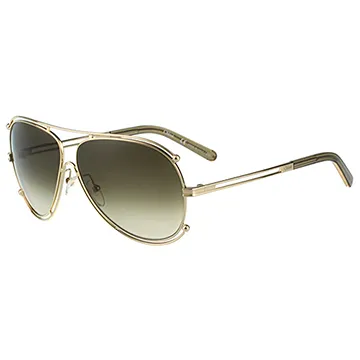 CHLOE太陽眼鏡 廣告熱銷金屬飛官款(金-漸層藍) #CE134S 793 歷史價格詳細信息