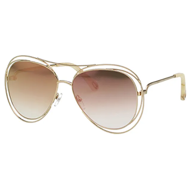 CHLOE太陽眼鏡 水銀鏡面 圓框 (金+銀色框)CE117S 歷史價格詳細信息