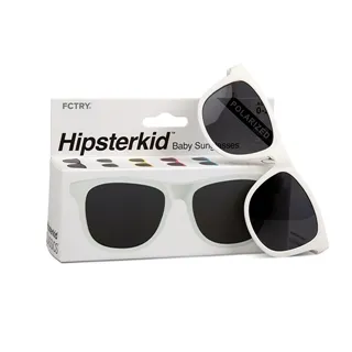 美國Hipsterkid 抗UV時尚嬰兒童偏光太陽眼鏡(附固定繩) - 飛行員白 歷史價格詳細信息