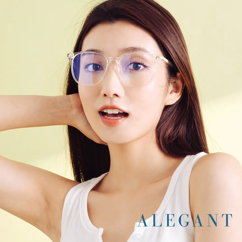 【ALEGANT】輕感舒適質感TR90輕量空輕透方框UV400濾藍光眼鏡(星原的交織獨白/透明方框抗藍光眼鏡) 歷史價格詳細信息