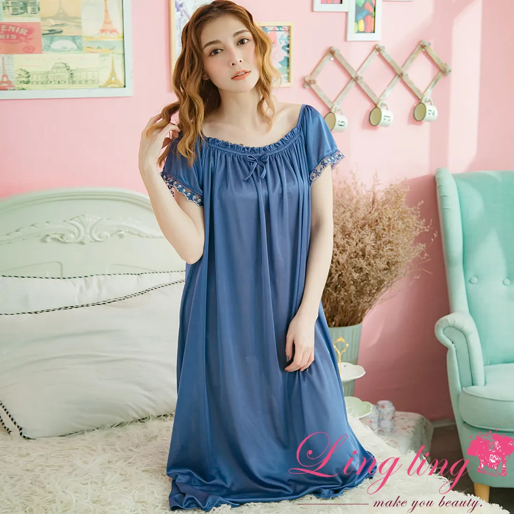 lingling A3866-01全尺碼-格紋大眼貓英字牛奶絲長袖連身裙洋裝睡衣(可愛粉) 歷史價格詳細信息