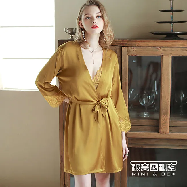 被窩的秘密 絲滑繁花鏤空蕾絲吊帶睡裙。酒紅 歷史價格詳細信息