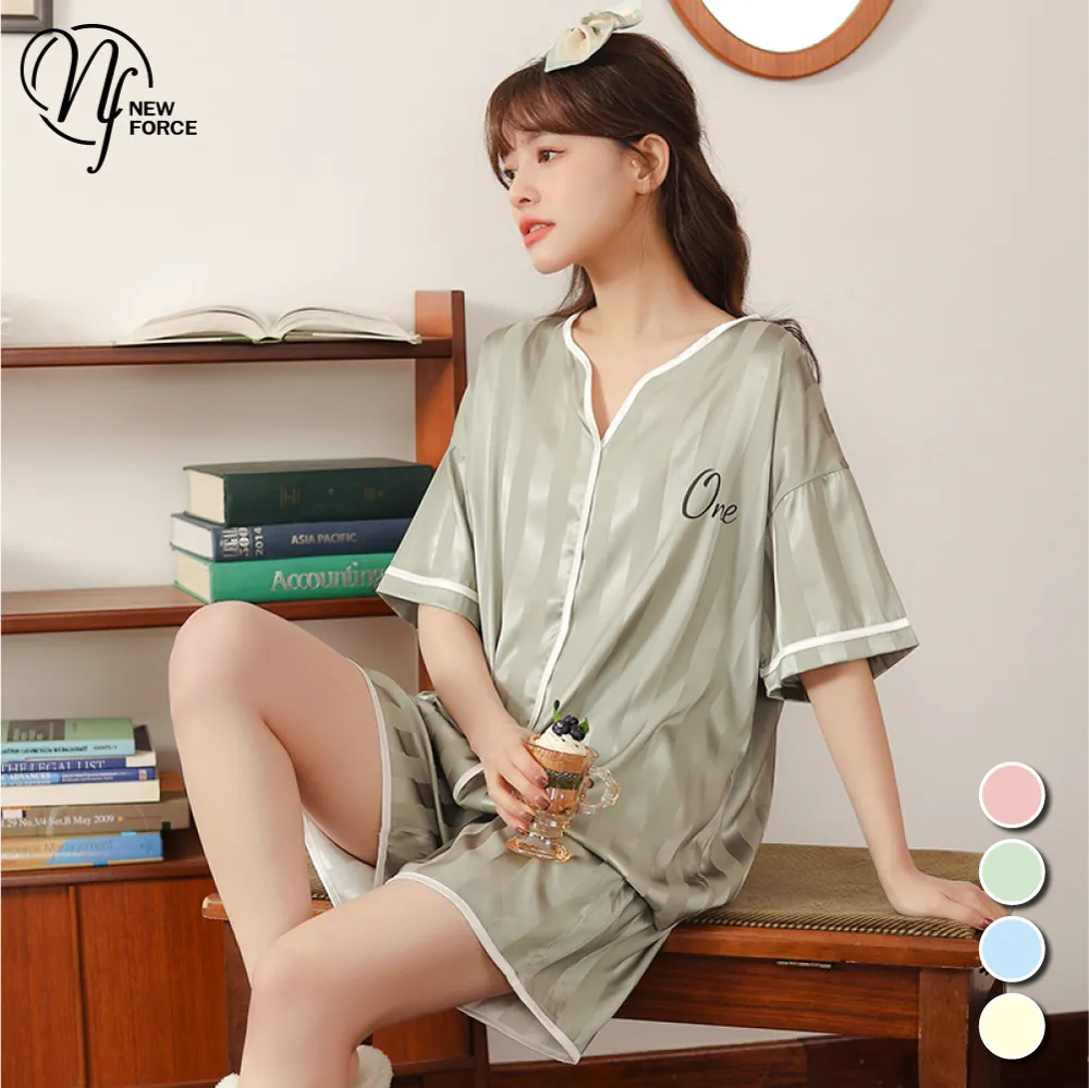 (NEW FORCE)素雅圓領華夫格居家睡衣-四色可選 歷史價格詳細信息