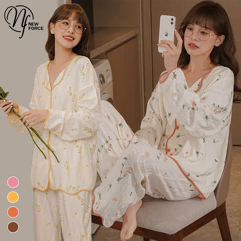 NEW FORCE 花卉氣質七分褲居家睡衣-3色可選 歷史價格詳細信息