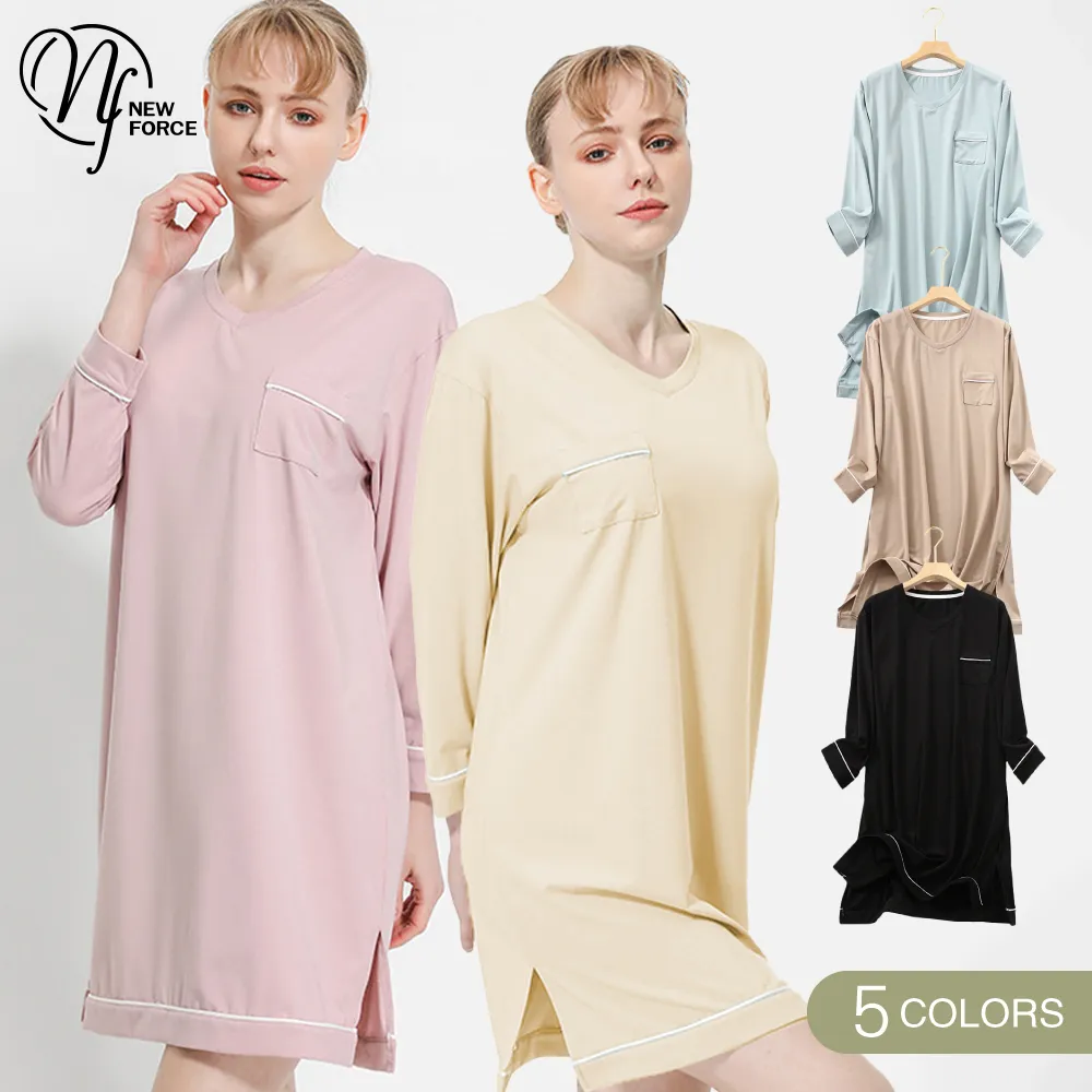 NEW FORCE V領吊帶花邊中長居家睡裙 歷史價格詳細信息