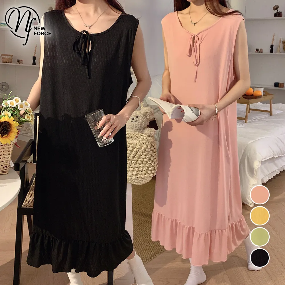 (NEW FORCE) 冰絲螺紋大尺碼短袖居家睡衣-3色可選 歷史價格詳細信息