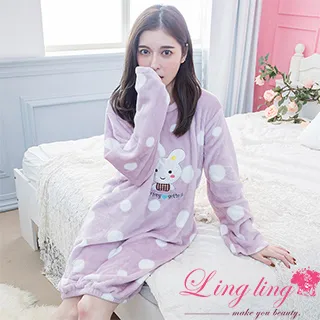 lingling A4310-01全尺碼-夢幻粉色獨角獸刺繡口袋幾何落肩長袖睡衣+長褲(二件式睡衣組)(夢幻秸粉) 歷史價格詳細信息