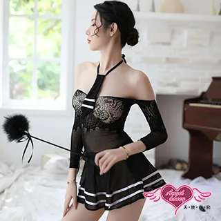 天使霓裳 睡衣 情趣簍空雕花開襠連身貓裝(黑F) 歷史價格詳細信息