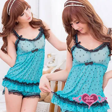 天使霓裳 糖果甜心 柔紗性感連身睡衣(粉黑) 歷史價格詳細信息