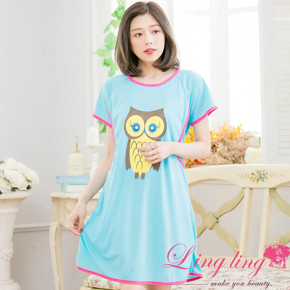 lingling A3601-01全尺碼-元氣小熊貼布牛奶絲短袖睡衣+五分褲(二件式睡衣組)(元氣粉紫) 歷史價格詳細信息