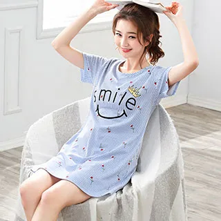 【Secret Lover】藍米色草莓雙口袋居家服睡裙SL2206 歷史價格詳細信息