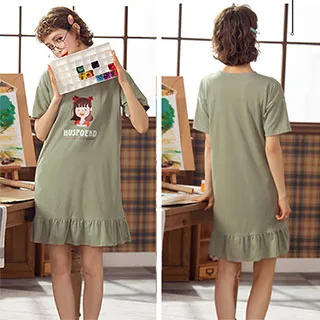 【Secret Lover】草莓不規則格子滾荷葉邊居家服睡裙SL22027 歷史價格詳細信息