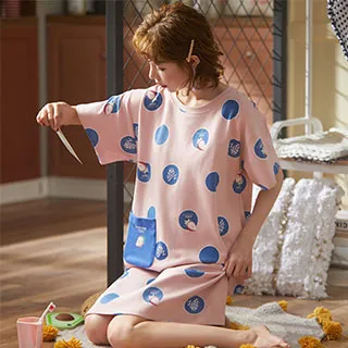 居家睡衣 點點悠哉 二件式長袖日式風休閒服(男)AngelHoney天使霓裳 歷史價格詳細信息