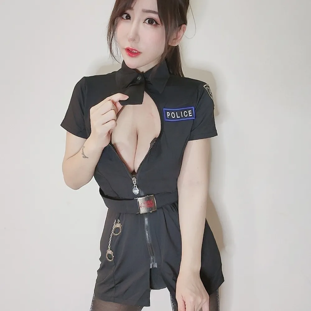 制服 空軍女飛官 軍綠色連身裙 Police女警角色扮演cosplay 歷史價格詳細信息