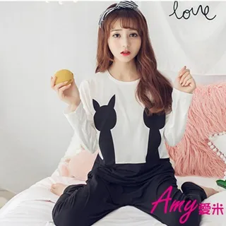 AMY愛米-閨蜜二件式可愛長袖睡衣居家服(AD116) 歷史價格詳細信息